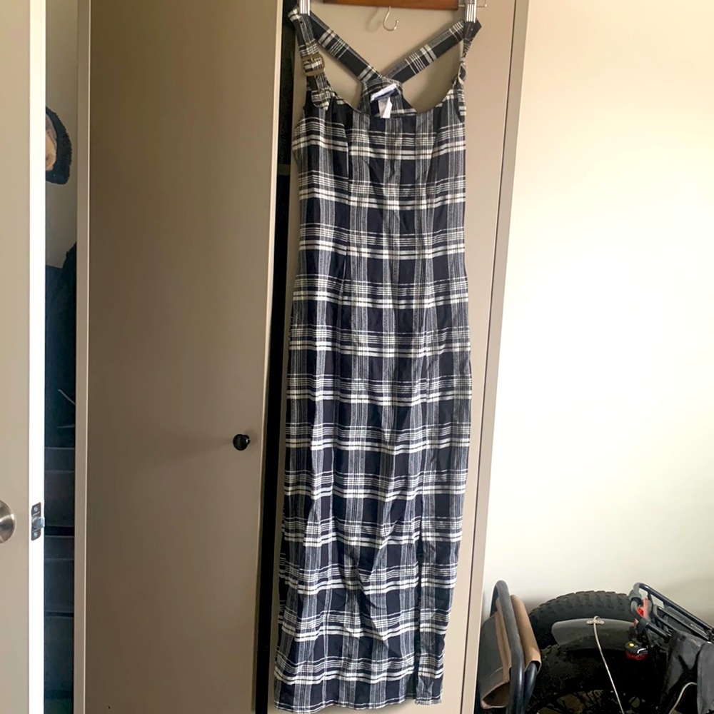 Vintage Black & White Plaid Dress